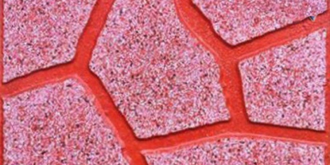 gach terrazzo đá rối đỏ