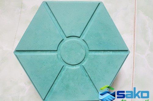 Gạch lục giác 6cm, Xanh, Mác 300