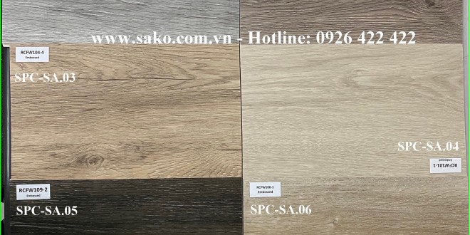 Mẫu sàn nhựa đá vân gỗ SPC cao cấp Châu Âu
