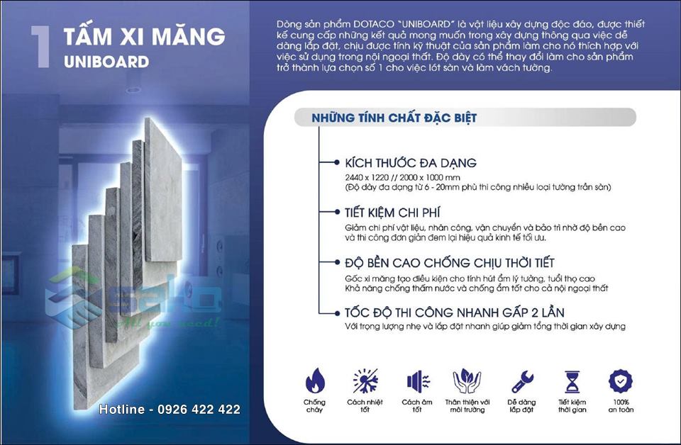 Tấm xi măng nhẹ Cemboard - Ảnh 3